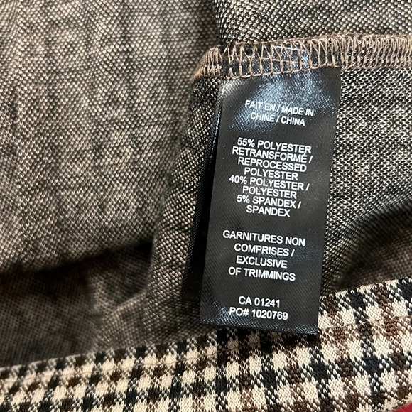 Simons Icone Long sleeve shirt jacket flared sleeves brown plaid Womens Medium - Picture 8 of 11